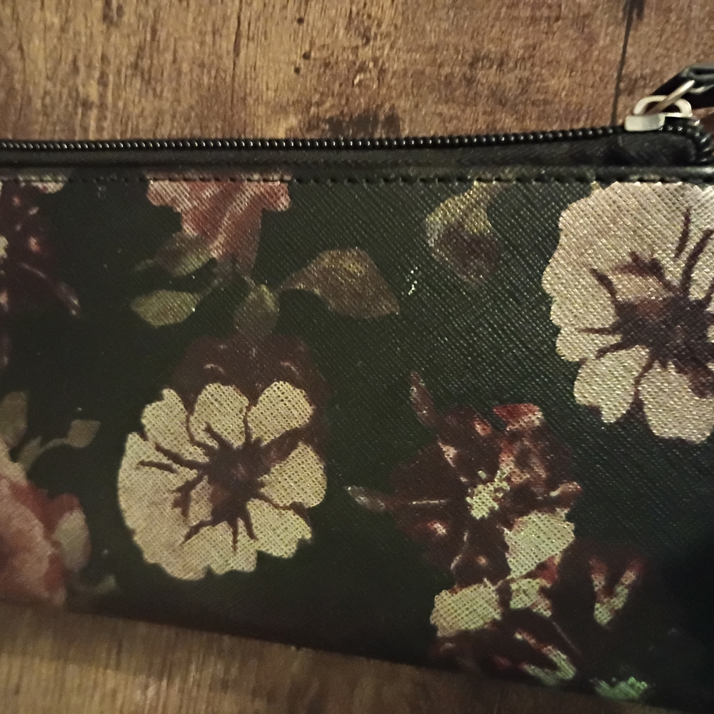 Floral Black Wallet